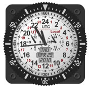 24 hr Flash clock with UTC as main time