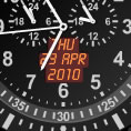 Flash Clock with Month After Day